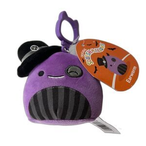 Squishmallows Halloween Plush Stuffed Animal Earworm the Winking Purple Monster